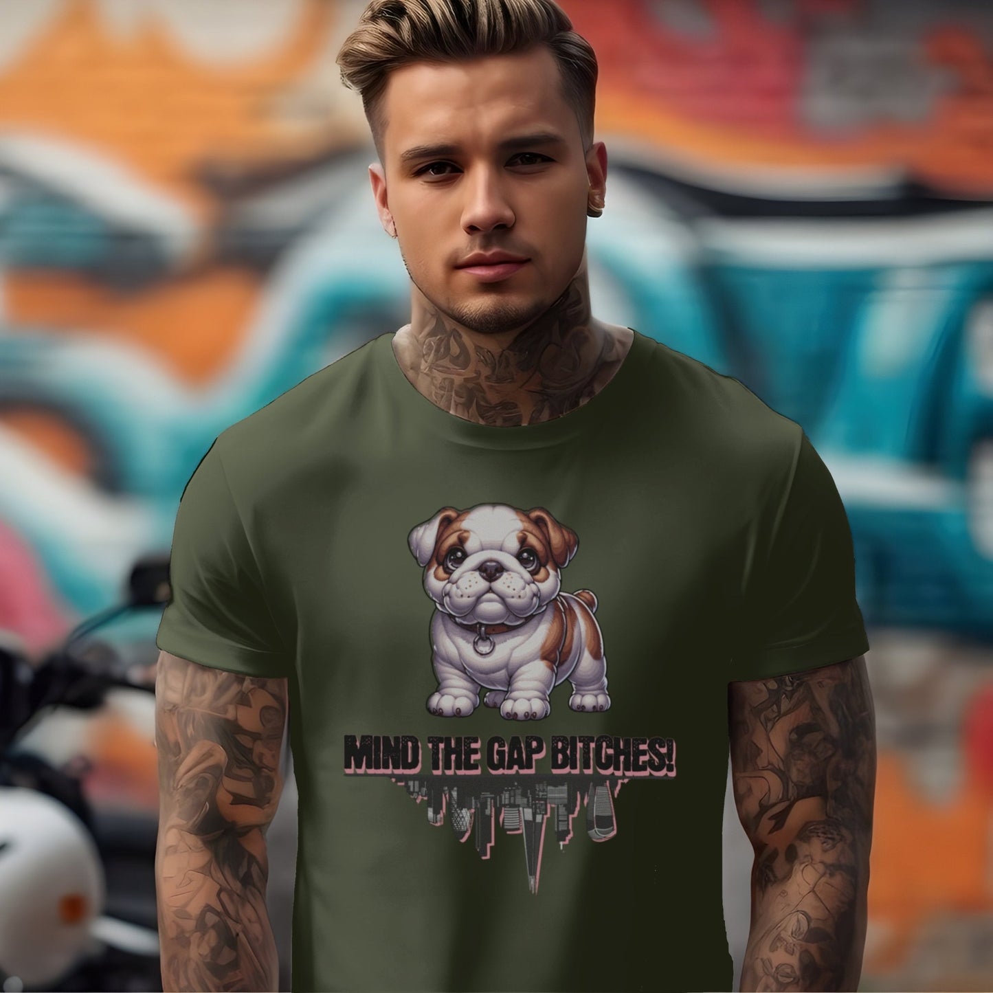 Mind the Gap Bitches T-Shirt - Chortle Wear