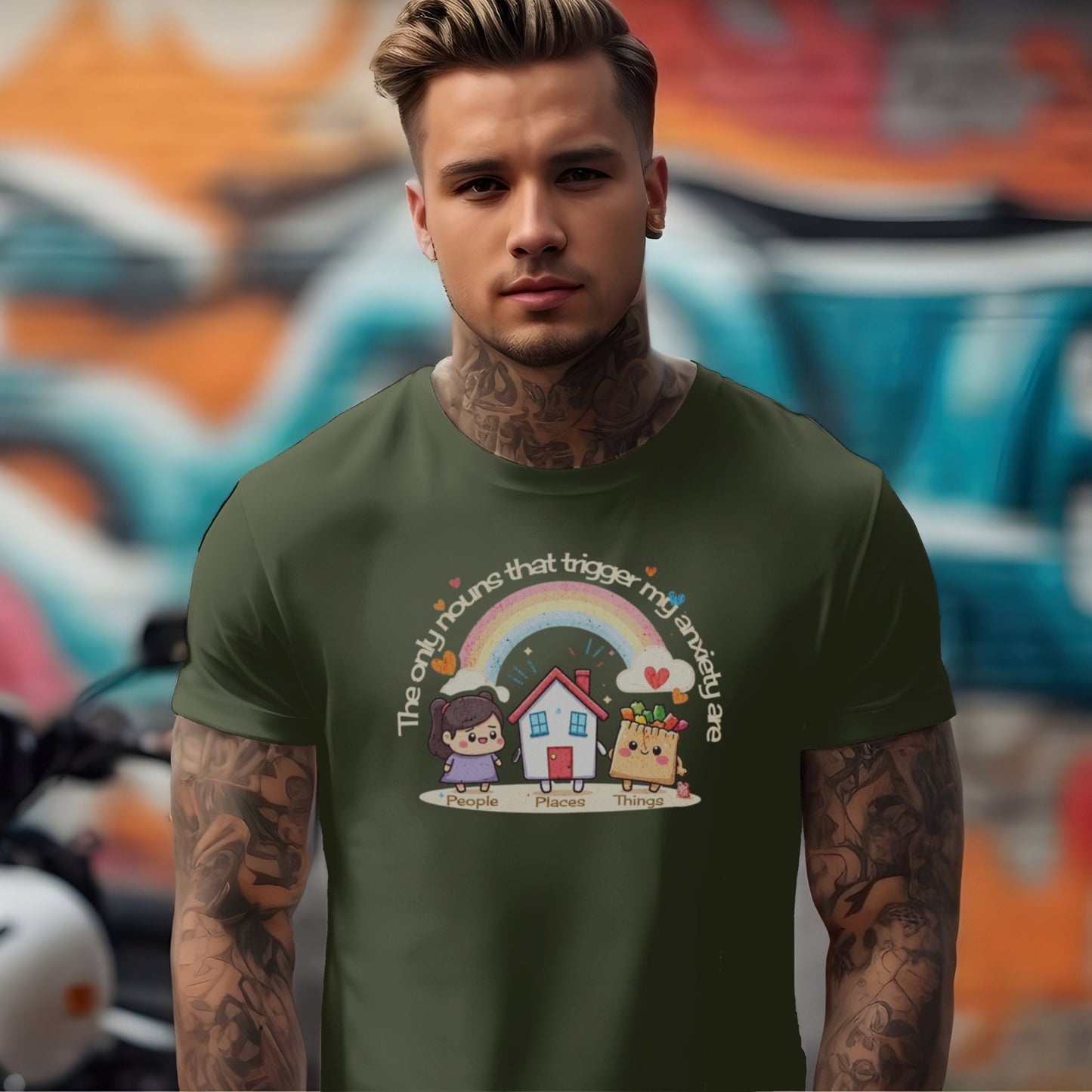 Nouns Trigger My Anxiety T-shirt - Chortle Wear