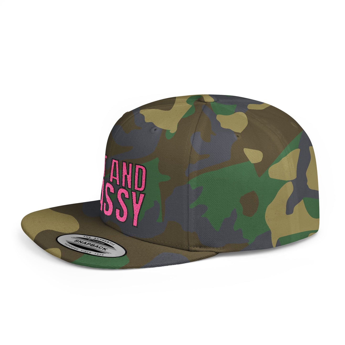 Fat and Sassy Flat Bill Snapback Hat