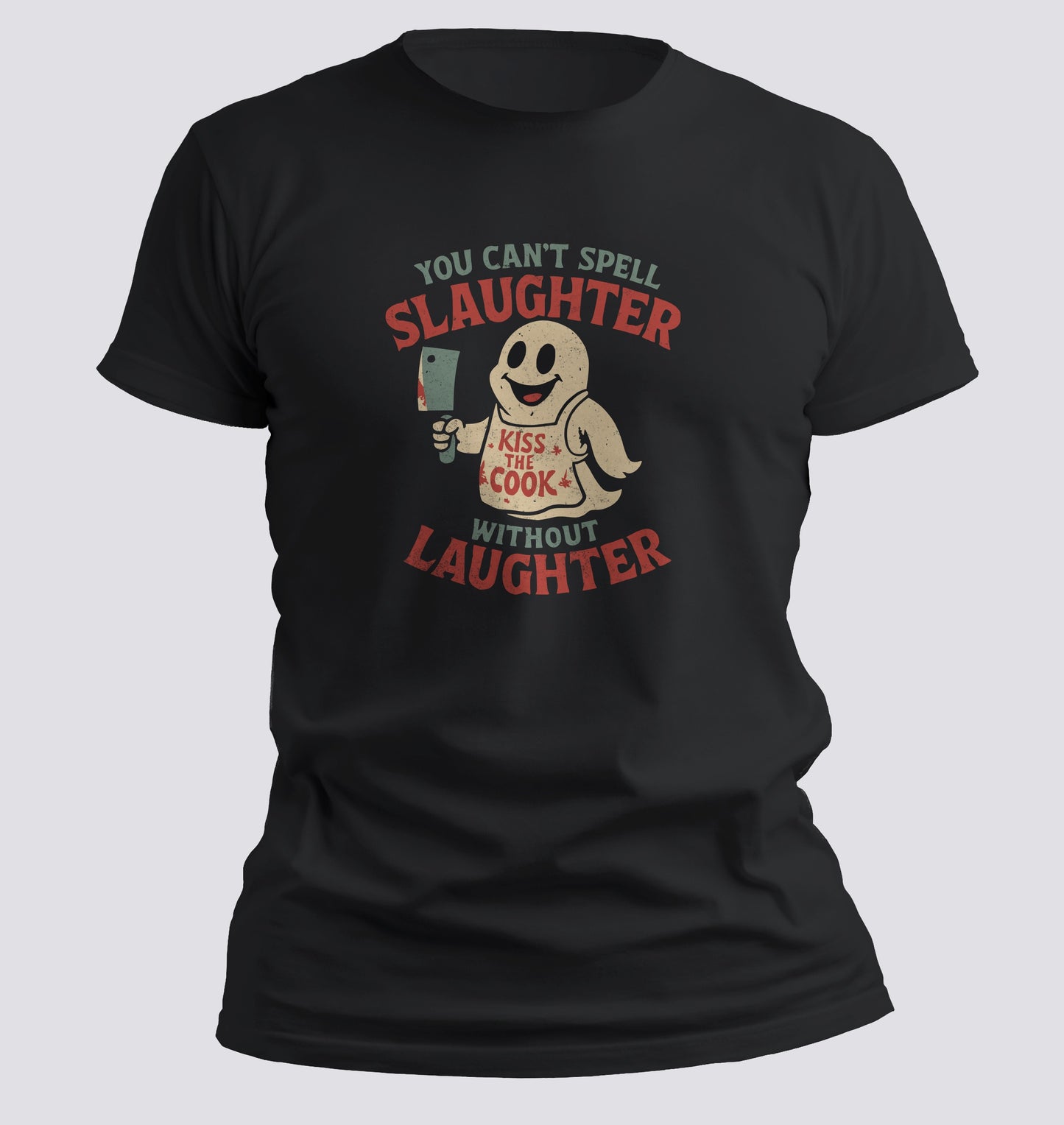 Boo-B-Q Slayer – “Kiss the Cook” Ghost Edition Tee