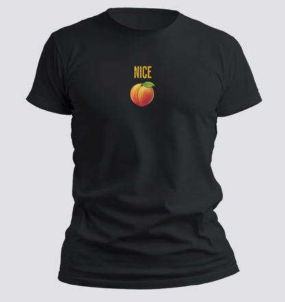 Nice Peach — Minimal Flirty Emoji Tee - Chortle Wear
