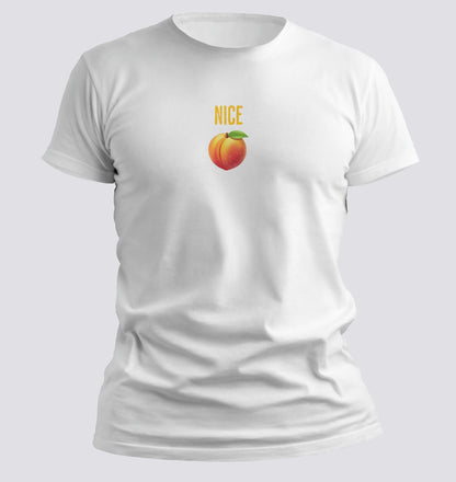 Nice Peach — Minimal Flirty Emoji Tee - Chortle Wear