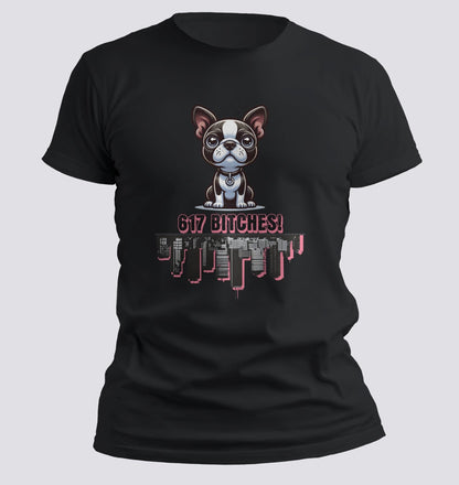 617 Bitches! — Boston Terrier x Boston Skyline Tee - Chortle Wear