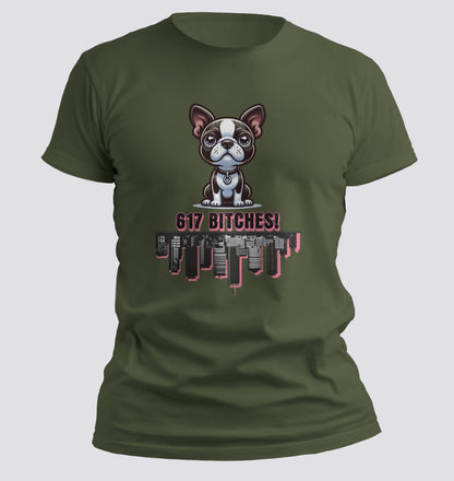 617 Bitches! — Boston Terrier x Boston Skyline Tee - Chortle Wear