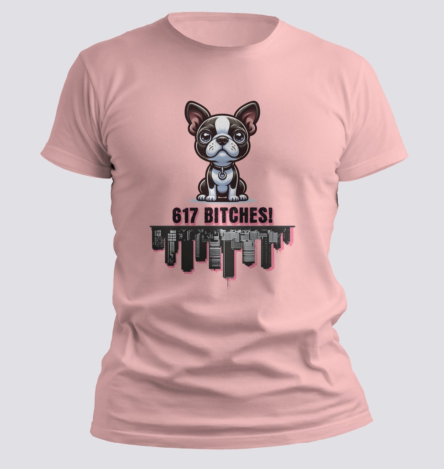 617 Bitches! — Boston Terrier x Boston Skyline Tee - Chortle Wear