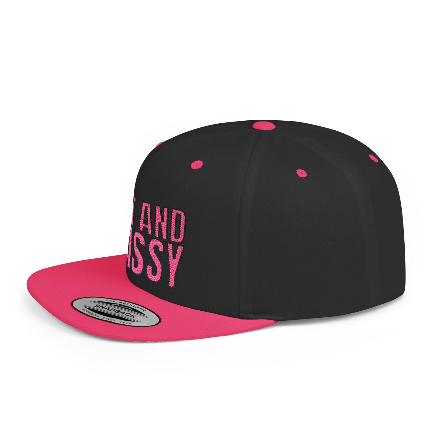 Fat and Sassy Flat Bill Snapback Hat
