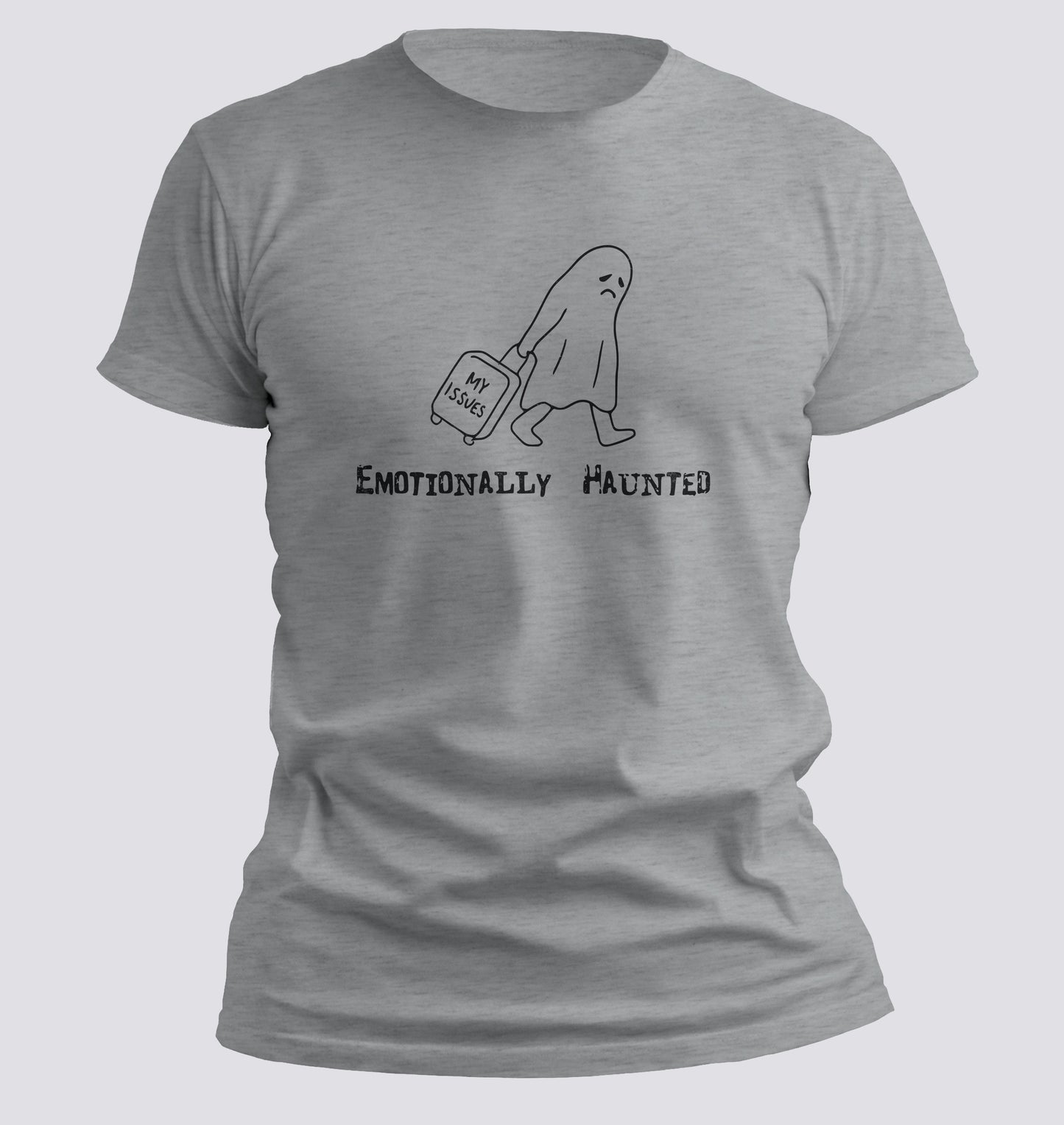 Emotionally Haunted – Ghost with Baggage Tee