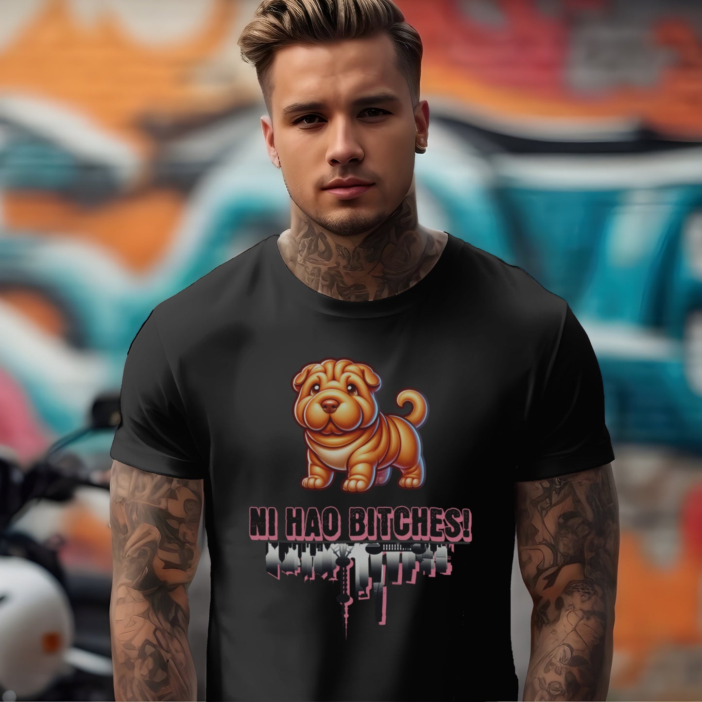 Shar Pei Ni Hao Bitches T-shirt