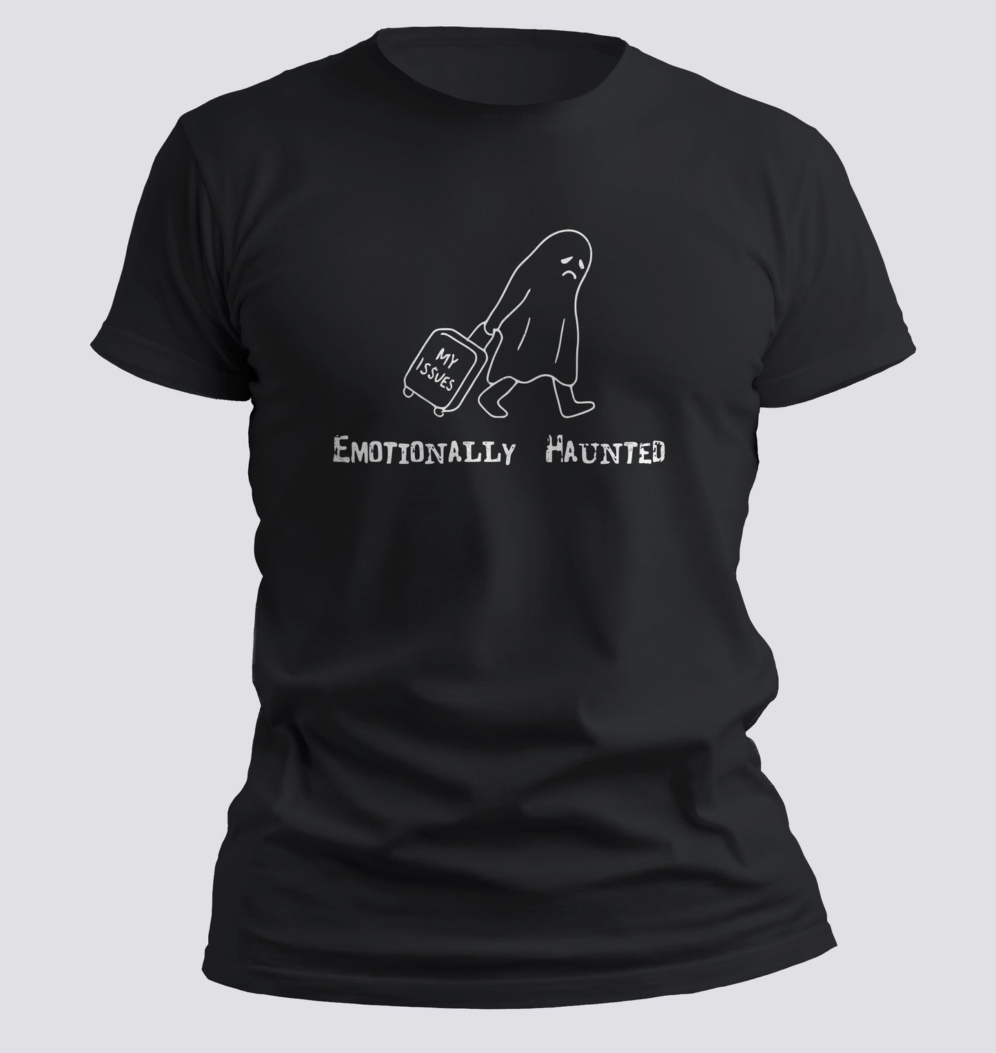 Emotionally Haunted – Ghost with Baggage Tee