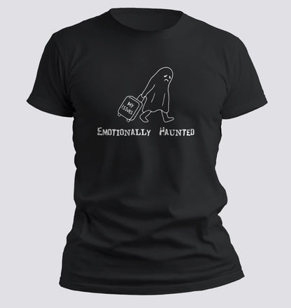 Emotionally Haunted – Ghost with Baggage Tee