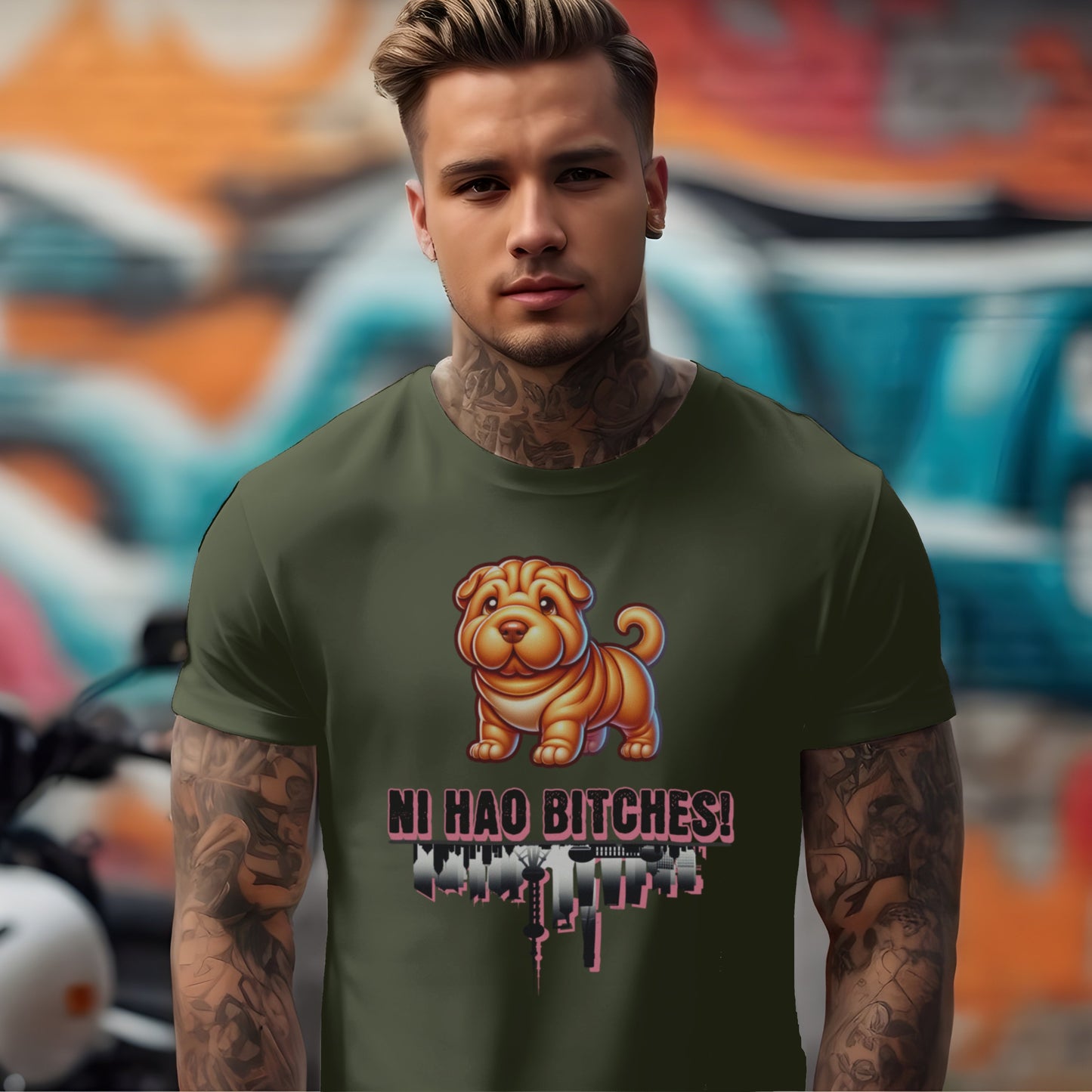 Shar Pei Ni Hao Bitches T-shirt