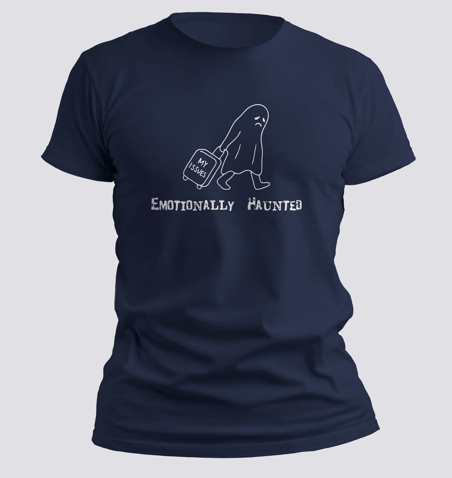 Emotionally Haunted – Ghost with Baggage Tee
