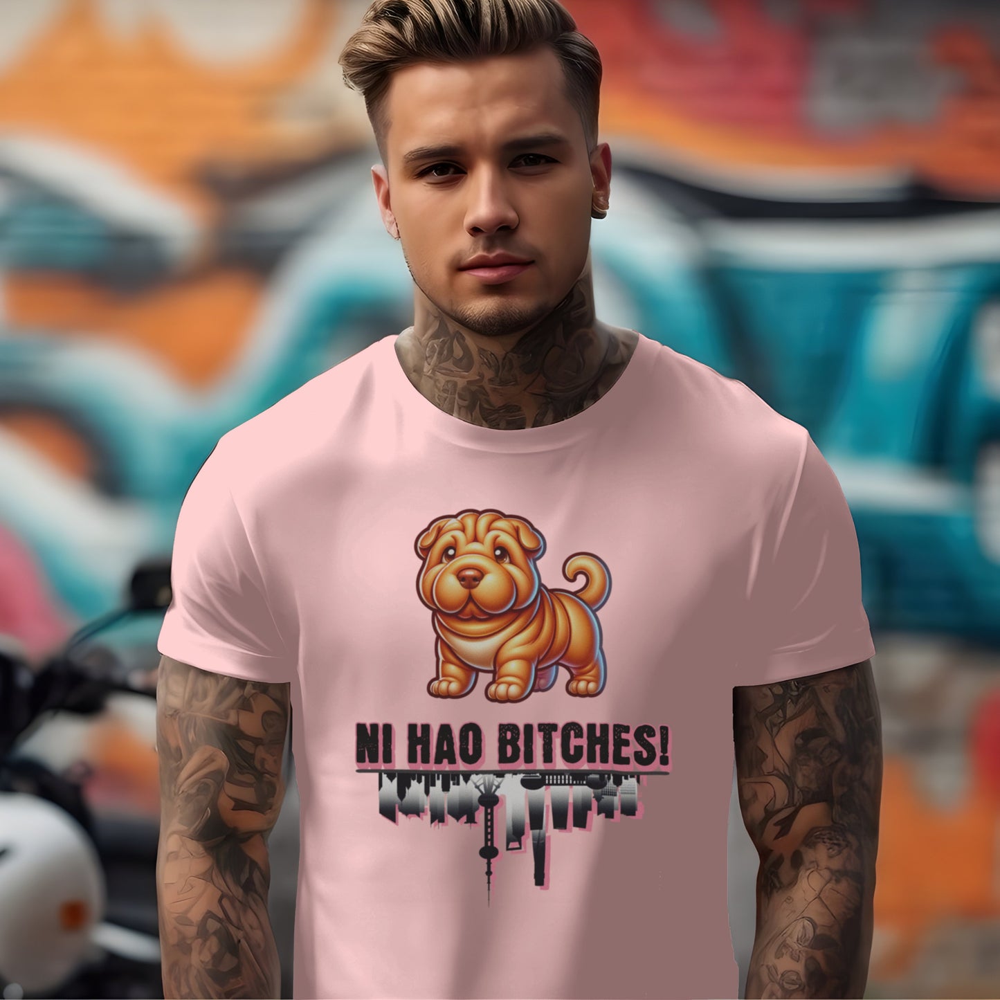 Shar Pei Ni Hao Bitches T-shirt