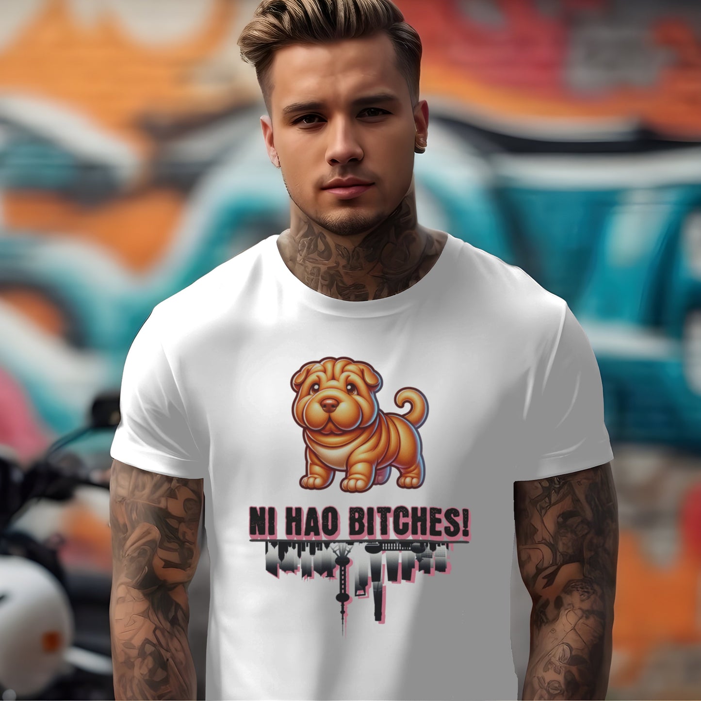 Shar Pei Ni Hao Bitches T-shirt