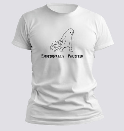 Emotionally Haunted – Ghost with Baggage Tee